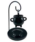4 1/2" x 7" Hanging Metal cauldron or oil diffuser