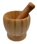 4" Wooden Mortar and Pestle Set